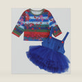 Yccutest Toddler Girl Halloween Horror Movie Cosplay Costume Bloody Print T-shirt Tutu Skirt Set 2 Piece Halloween Outfits