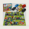 Coogam Alphabet Maze, 26pcs Pull Back Car with Play Mat Preschool Letter Matching Game for 3 4 5 Years Old, Montessori Educational Fine Motor Gift Toy for Kids