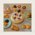 GILOBABY 34PCS Play Food Set, Tea Party Toys with Cake & Donuts for Kids 3+