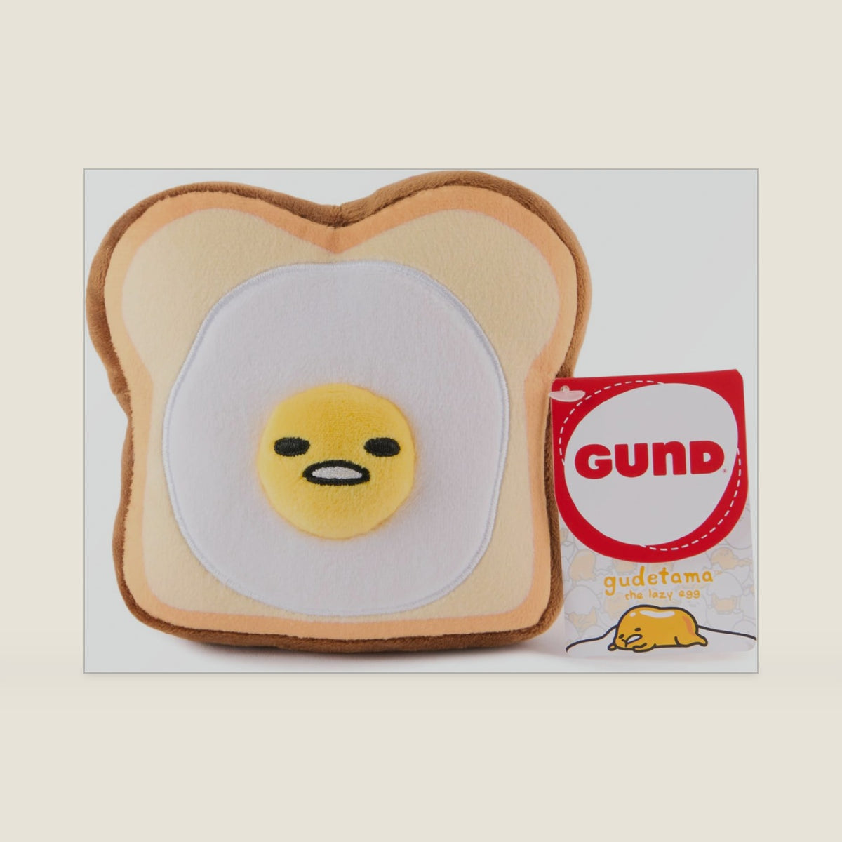 GUND Gudetama The Lazy Egg Egg Toast 5-Inch Food Squishy Stuffed Toy