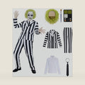 Black and White Striped Suit Men Horror Halloween Costumes Adult