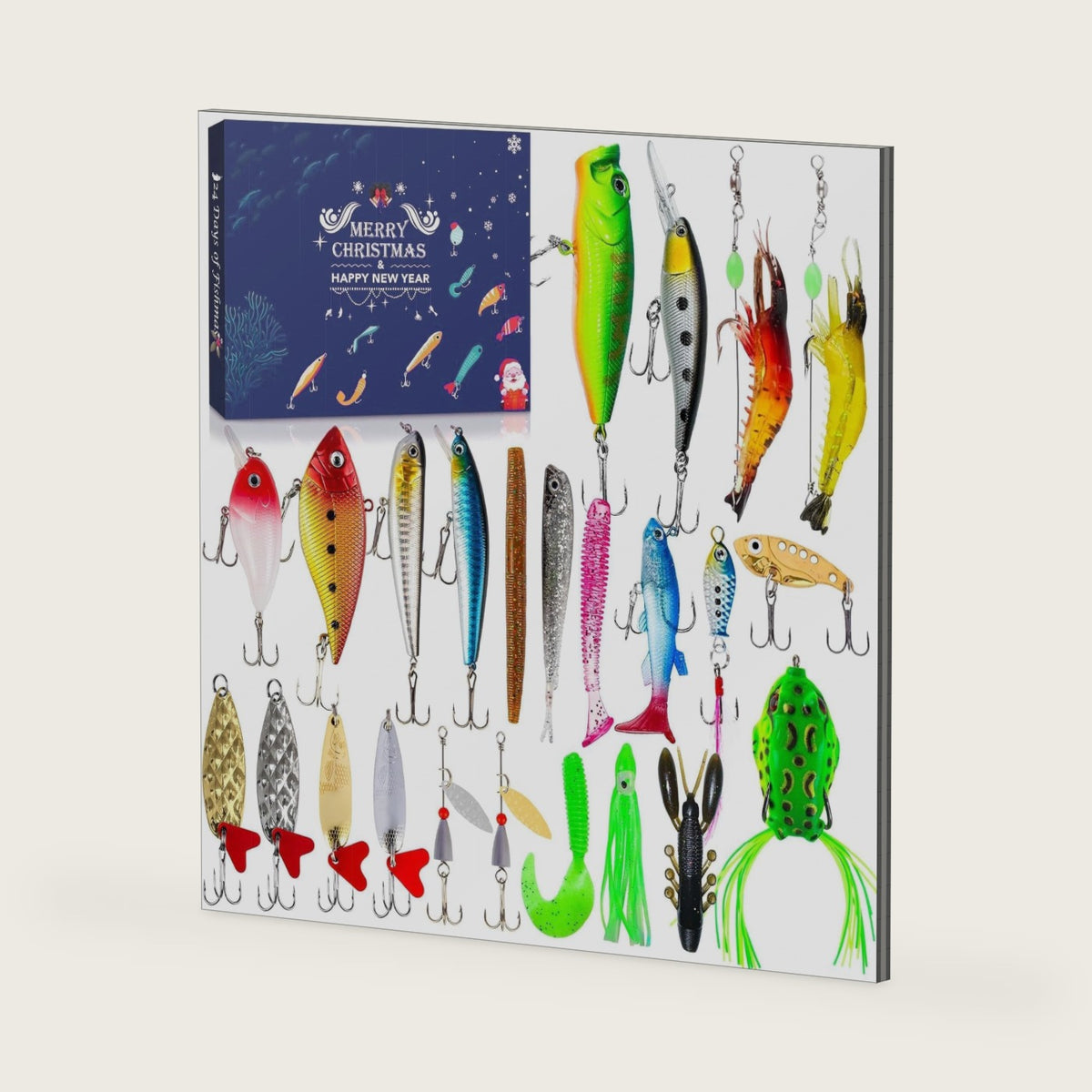 2026 Fishing Lure Advent Calendar 24 Days for Men Teens