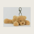 Smudge Bear Bag Charm, 3 inches - Teddy Bear Plush Keychain - Great Gift Idea