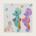 Fuzqq Purple Seahorse & Blue Seahorse,Infant Musical Stuffed Animals Soft Toy with Bright Colors,Crinkle Sound Paper, Multi-Textures & Rattles