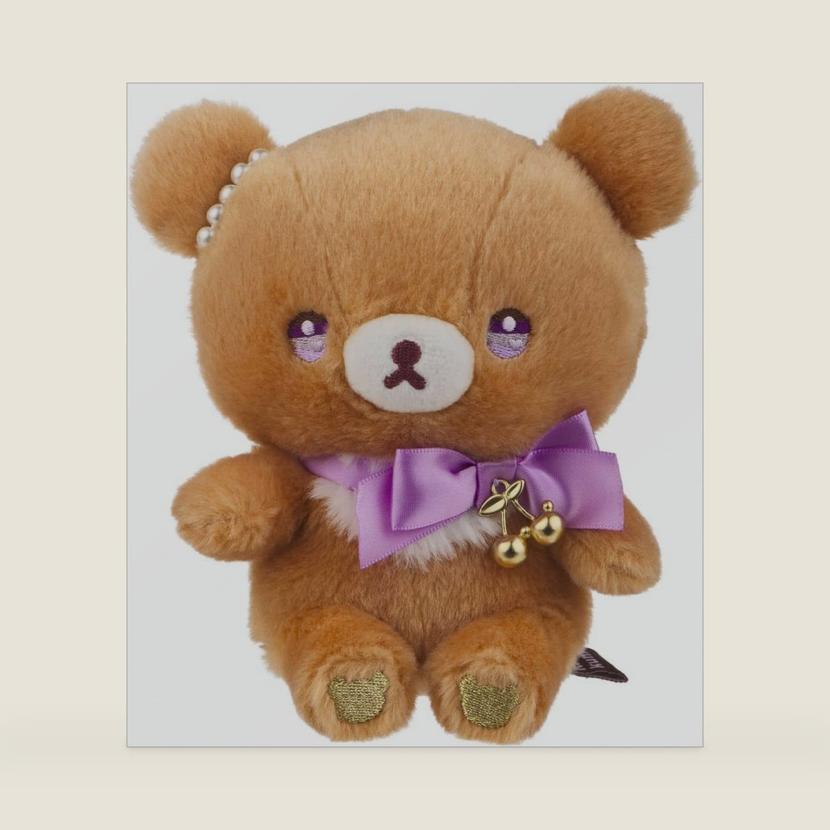 San-X Original Rilakkuma with a Shining Jewel Cherry Plush - 6" Chairoikoguma
