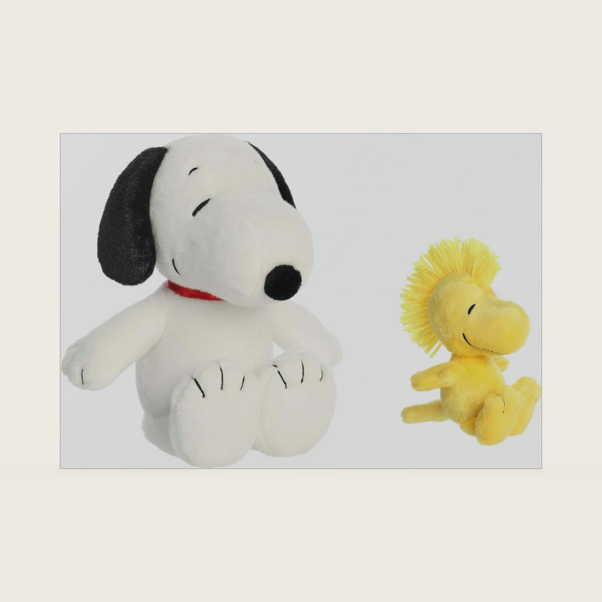 Peanuts Floppy Legs Plush Bundle, 12" Snoopy and 6.5" Woodstock