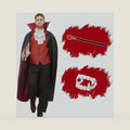 Vampire Costume Men Adult, Mens Vampire Costume with Vampire Cape Teeth, Halloween Costumes Men Adult Dress Up