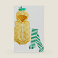 Unisex Baby Halloween Costumes Velvet Avocado Pineapple Pig Hooded Romper Jumpsuit with Striped Stocking 2Pcs Outfits