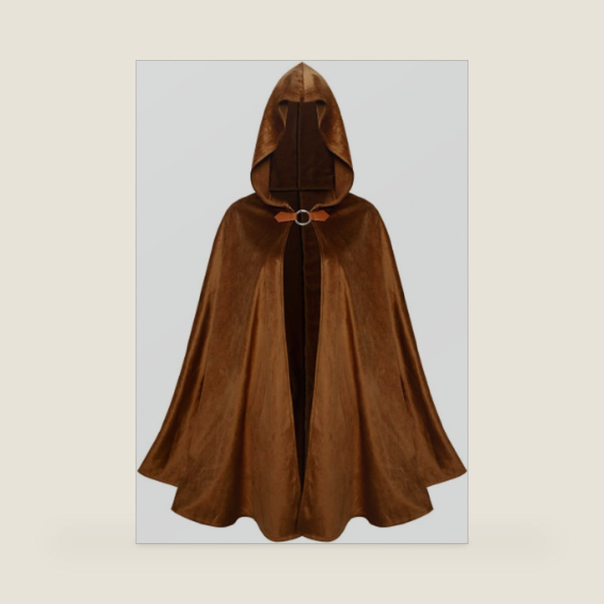 BJE Halloween Costume for Men Kid Cloak Velvet Cloak Renaissance Hooded Cape Cosplay Medieval Ranger Opera Wizard Robe Coat