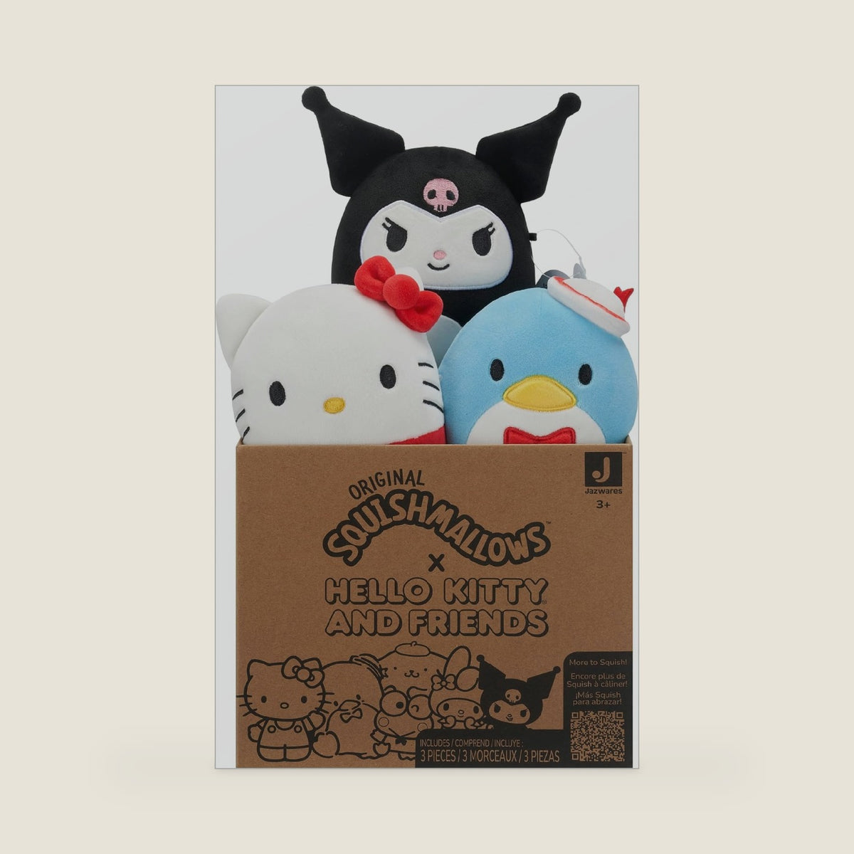 Squishmallows Original and Friends 5in Mystery 3-Pack – Official Jazwares Plush (Little)