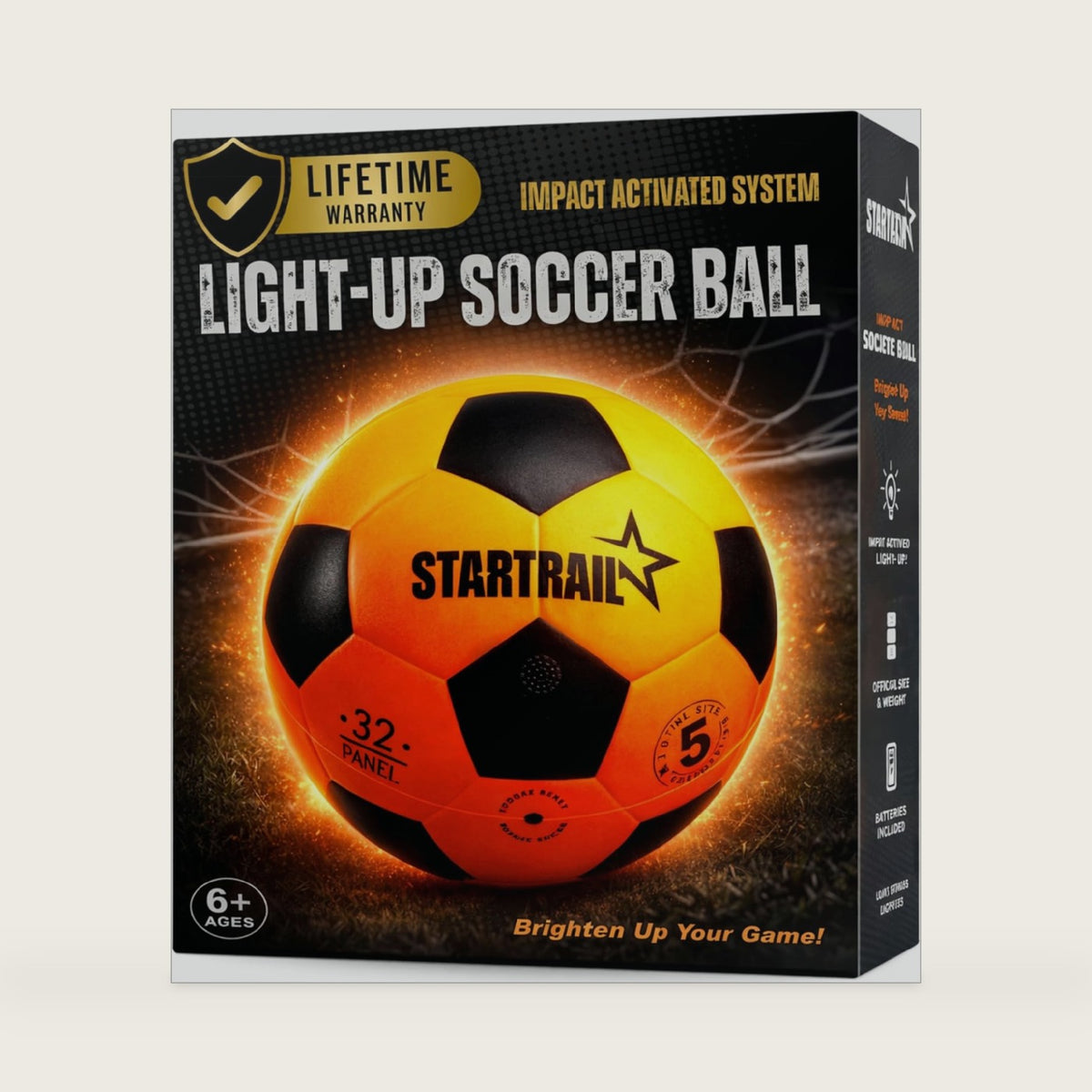 Light Up Soccer Ball, Glow in the Dark Ball NO 5, Soccer Gifts for Boys 8-12, 12-14 Year Old, Kids & Teens Gift Ideas, Sports Toys for Boy & Girl Ages 8 9 10 11 12 13 14 15, Glowing Outdoor Activity