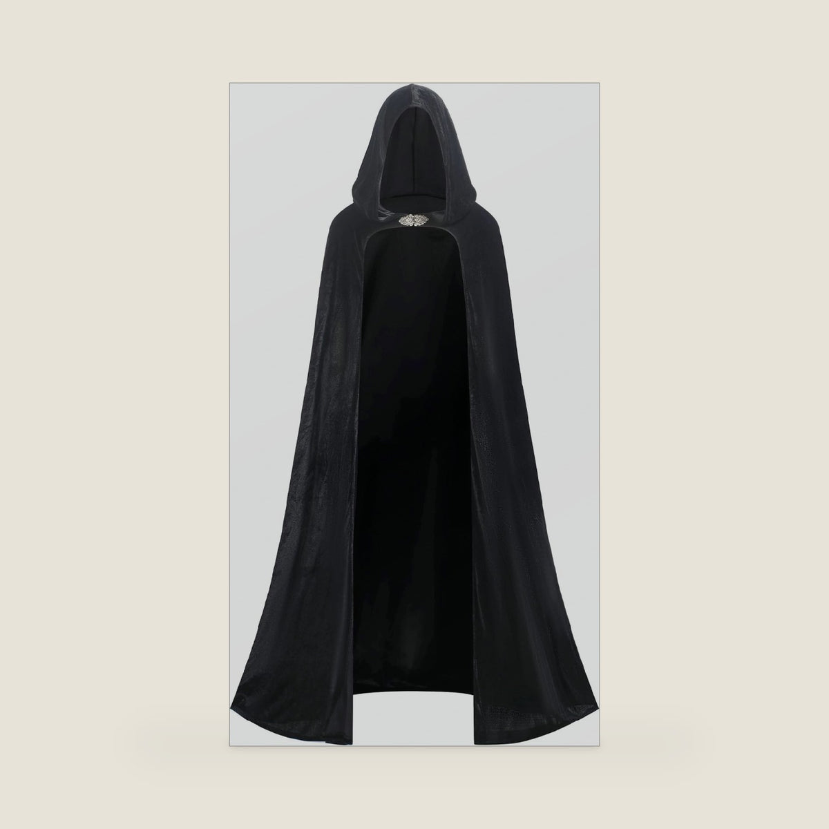 Women’s Renaissance Hooded Cape, Velvet Cloak with Hood