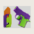2 Pcs Fidget Gun Toys, Sensory Toys Carrot Knife & Pistol Shaped Fidget Slider, Stress Anxiety Pressure Relief Toy, Perfect Halloween Christmas Birthday Gifts for Autism and ADD Adults, Children, Kids
