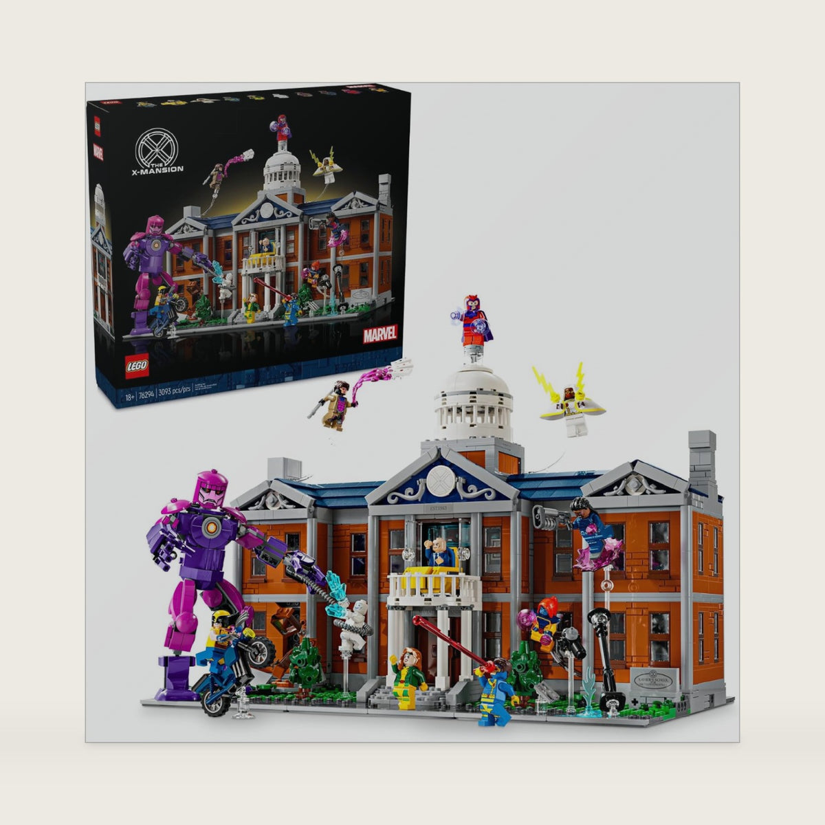 LEGO Marvel X-Men The X-Mansion Building Set - Marvel Collectibles DIY Craft Kit for Adults, Ages 18+ - Buildable Xavier Institute with 10 Minifigures - Gift Idea for Superhero Fans - 76294