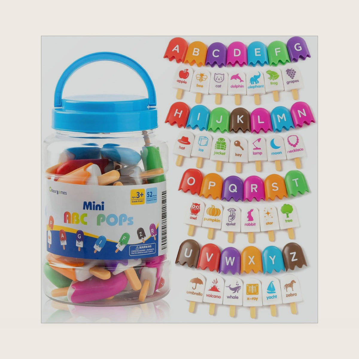 ABC Popsicles – Alphabet Learning Toys for Matching Game