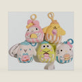 Squishmallows Mini Plush Dolls, Set of 5 Clip On Keychains, 3.5 inches