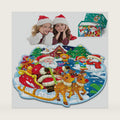Christmas Floor Puzzle for Kids Ages 3-5 & 4-8, 88 Piece Blue Cardboard Jigsaw Puzzles for Kids, Learning Educational Toys Birthday, for 3 4 5 6 Year Old Girls & Boys