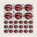 Jerify 24 Pcs Christmas Mini Football Foam Squeeze Balls, Red