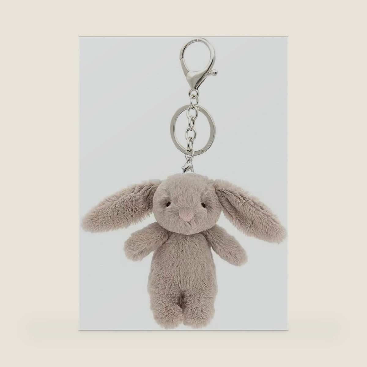 Cute Bunny Plush Keychain for Backpack, 3.5" Inch Mini Rabbit Keychain Purse Charm Pendant Gift for Women