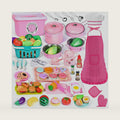 121PCS Play Kitchen Accessories, Kids Kitchen Playset, Pretend Play Food