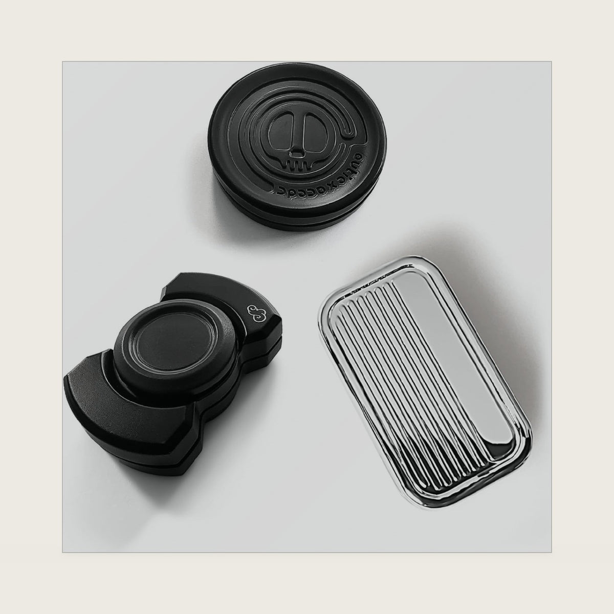 Metal Magnetic Fidget Toys Pack - EDC Fidget Slider, Spinner, and Haptic Clicker - Ideal for Anxiety, ADHD/ADD, Stress Relief, and Improved Focus. (Slider Spinner and Haptic Coin)