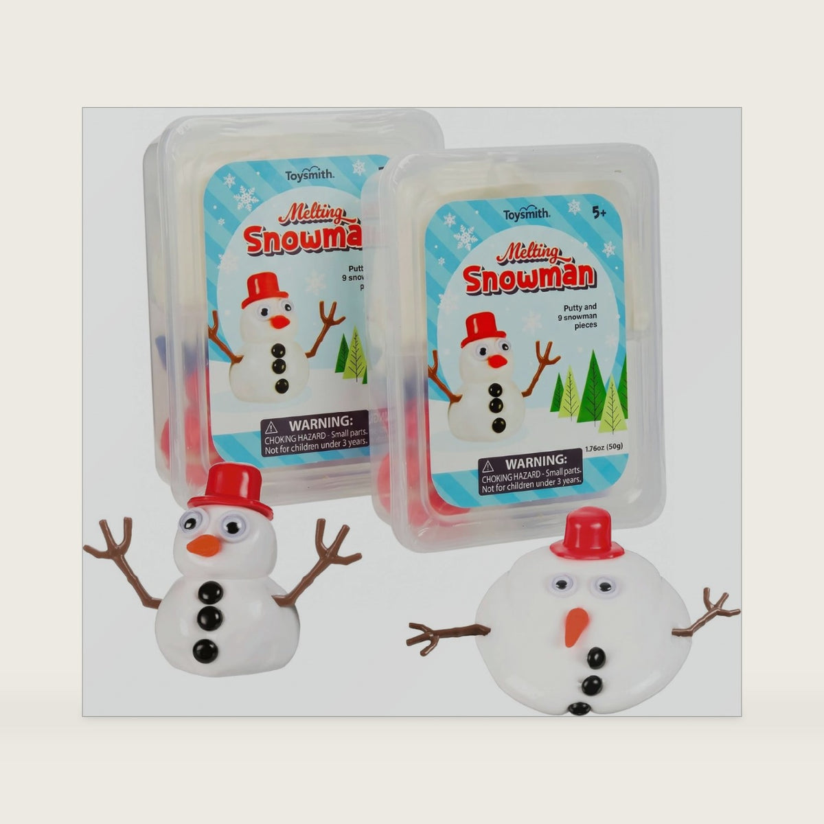 Toysmith Melting Snowman Bundle – Reusable Putty Slime Kit with Snowman Accessories – Build, Melt & Rebuild Fun – Desk Toy for Kids – Christmas Stocking Stuffer – Ages 5+