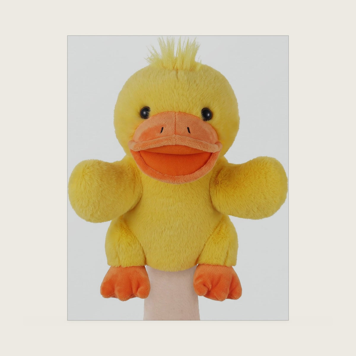 Animal Hand Puppets 11 Inch Sea Turtle Plush Dinosaur Animals Hand Puppet Toys Role-Play Toy Puppets for Kids Storytelling Imaginative Pretend Play Teaching Preschool(Duck)