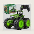IJIGU Remote Control Tractor Toys, Light Up Farm Monster Trucks Toy for Boys 3, 4, 5, 6, 7 Year Old, 2.4 Ghz RC Tractor Toys, Ideal Christmas, Birthday Gifts for Kids