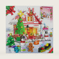 Christmas Gingerbread House Building Block, Christmas Village House Building Set, Contain Christmas Tree and Train, Xmas Brick Toy Gifts for Adults Teens and Kids 1288PCS (Pink)