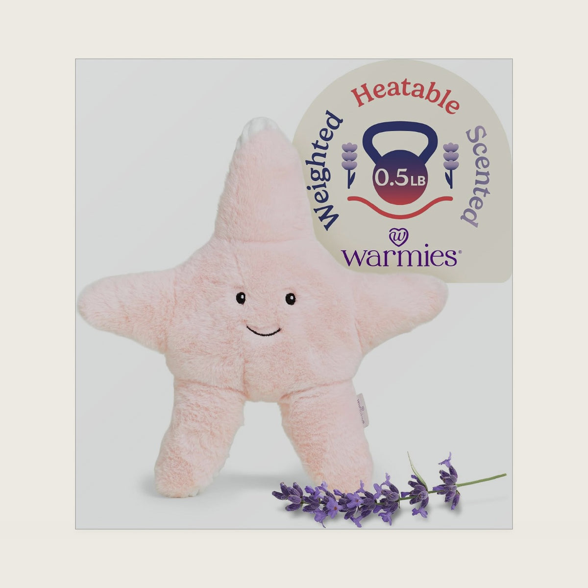 warmies Junior Microwavable Weighted Stuffed Animals, Starfish Plushie