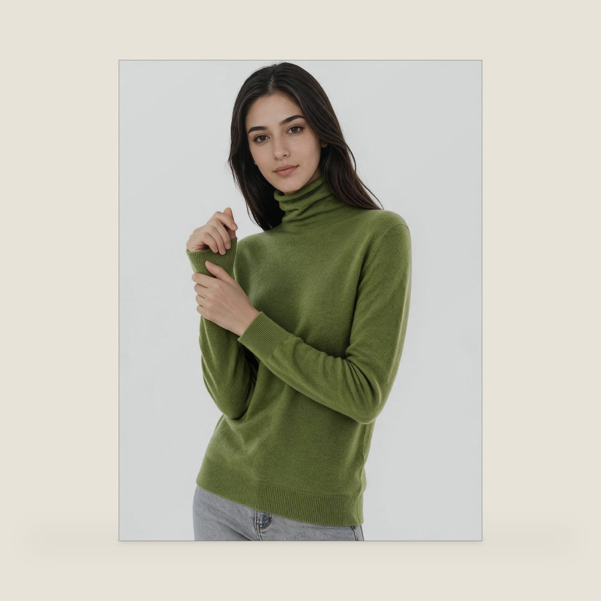 Chanyarn 100% Pure Cashmere Women's Sweater Turtleneck Long Sleeve Warm Soft 2026 Fall Winter Knit Pullover