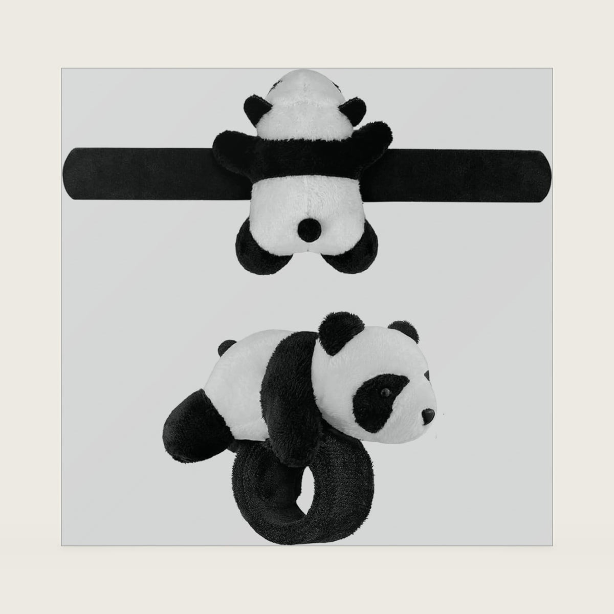 jarbins 1 PC Animal Slap Bracelets Stuffed Animal Panda Huggers for Children Birthday Party Favors Wristband Kids Plush Toys Snap Bracelets