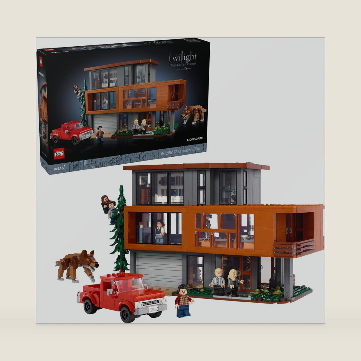 LEGO Ideas Twilight The Cullen House - Collectible Set for Adults 18+ - DIY Fantasy Craft for Book Lovers - Edward, Bella, Jacob + 4 More Minifigures - Gift Idea for Fans of the Movies - 21354