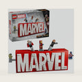 LEGO Marvel: Marvel Logo & Minifigures Building Toy - Marvel Collectible Set for Kids, Boys and Girls, Ages 12+ - Model Kit with 5 Minifigures - Gift Idea for Birthday - 76313
