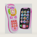 JOYIN Kids Learning Phone and Remote Toy, Pink Smartphone Toys with Music for Infants, Kids, Holiday Stocking Stuffers, Birthday Gift for Girls