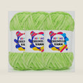 Velvet Chenille Yarn for Crocheting & Knitting - Lime Green, Soft, Thick, Bulky, Chunky, Plush - 3 x 100g