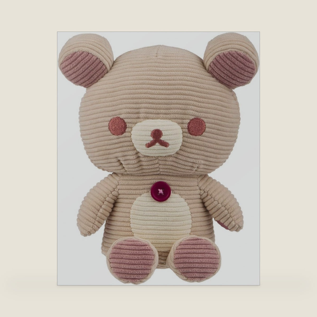 San-X Original Rilakkuma Corduroy Series Plush - 8" Korilakkuma