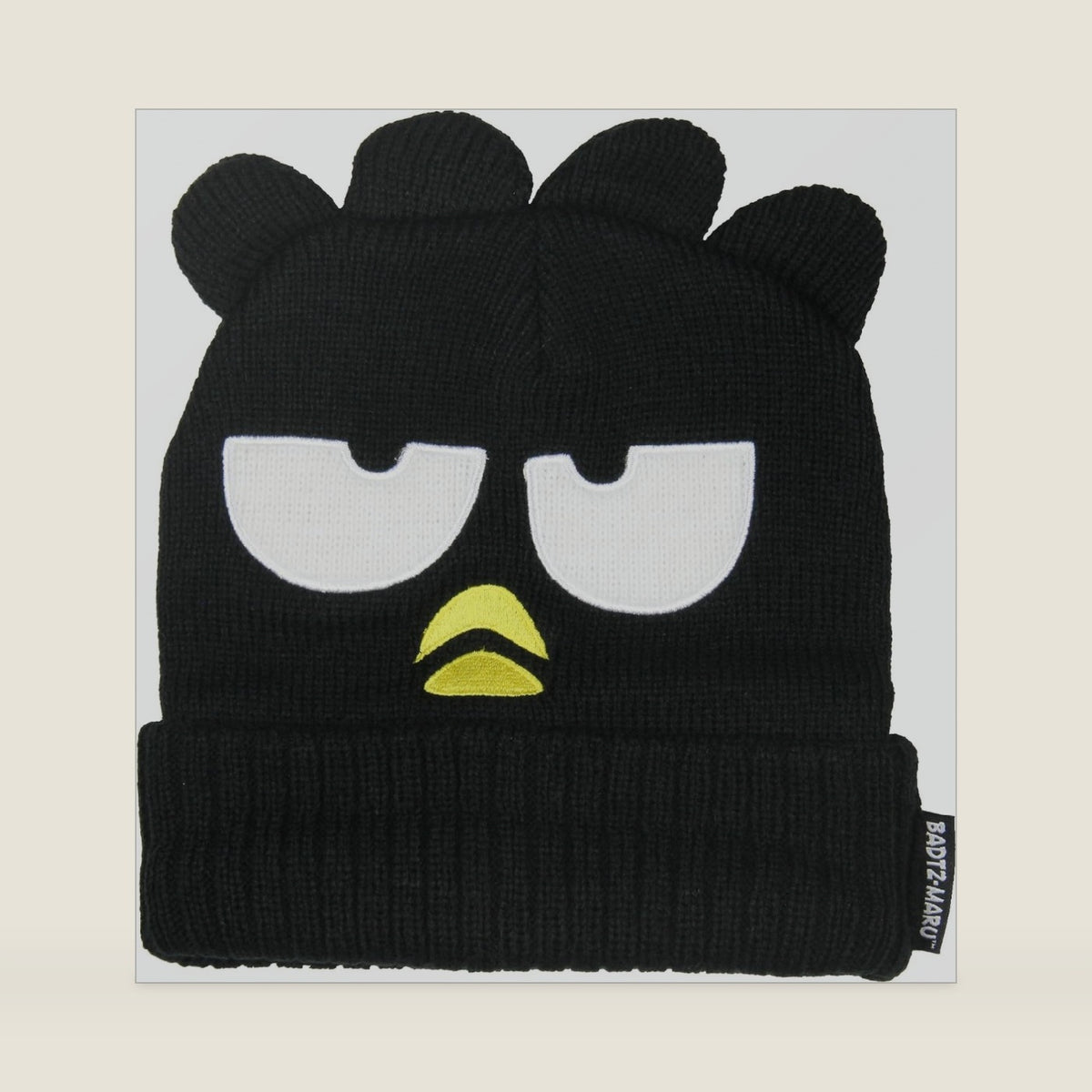 Badtz-Maru Beanie and Friends Badtz-Maru Embroidered Character Cuffed Beanie Cap Hat OSFM for Men and Women