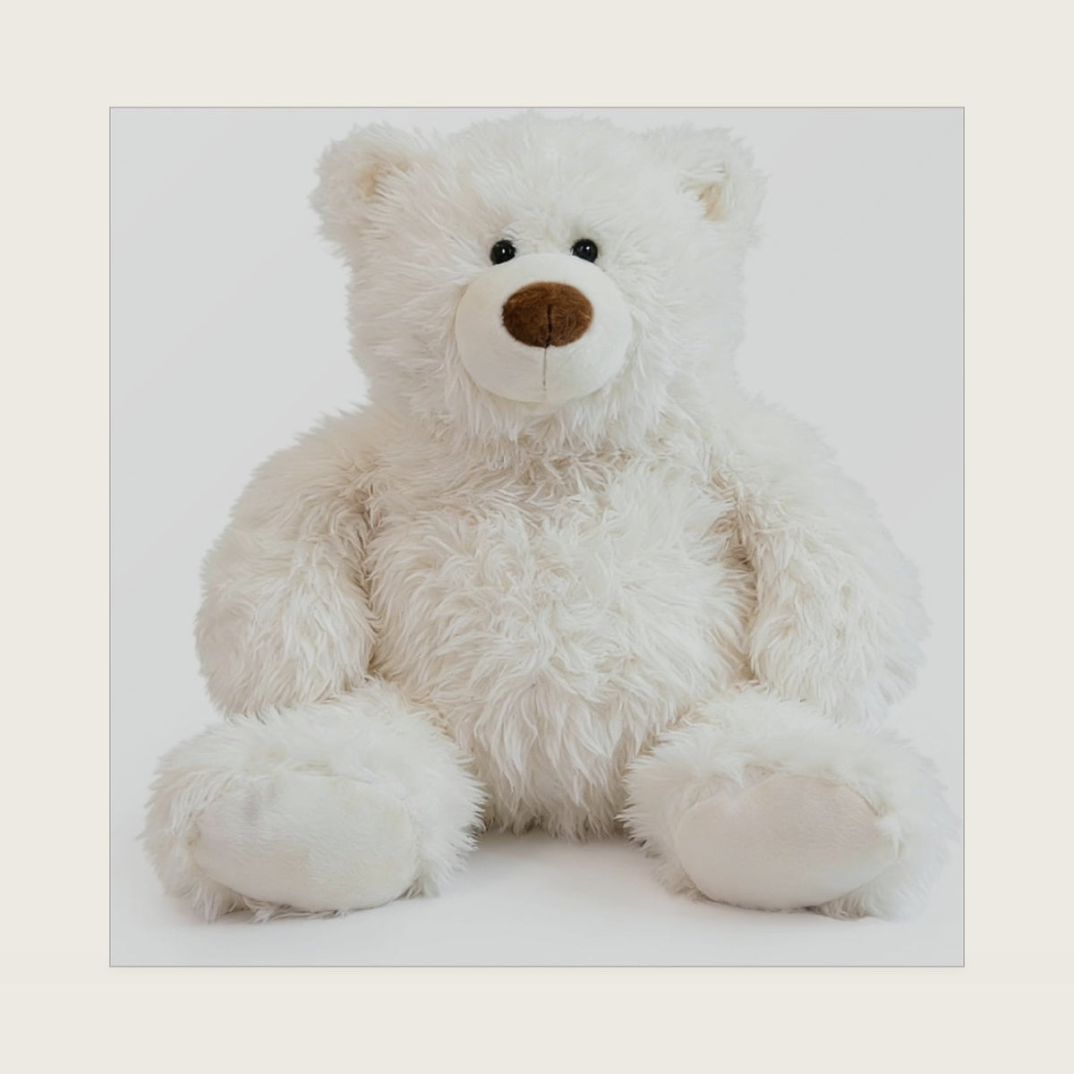 Polar Bear Weighted Stuffed Animal, 27 in White Bear Plush, 4.2 lbs