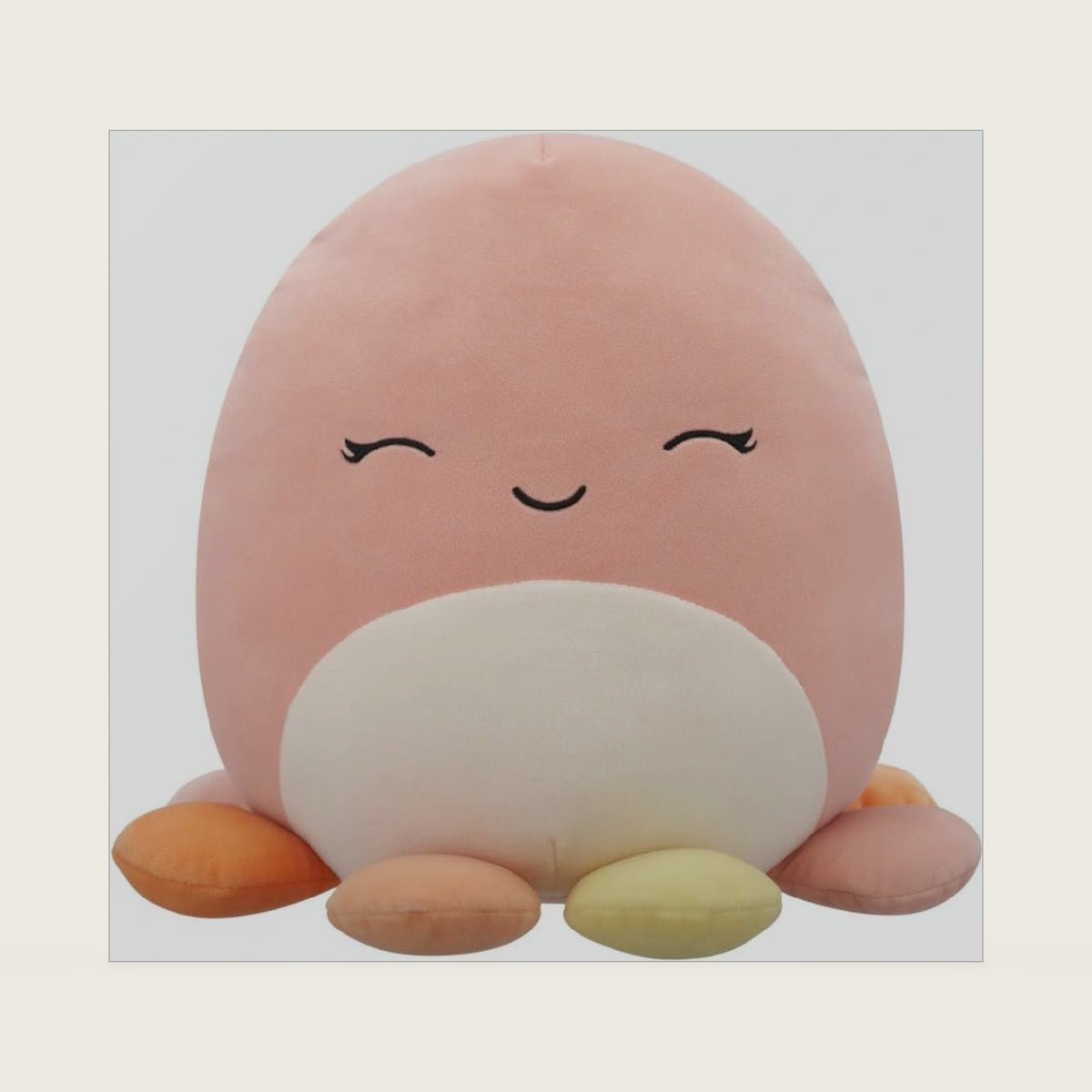 Original 12in Melina the Happy Peach Octopus – Official Plush (Medium-Sized)