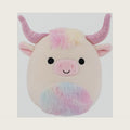 Original 5in Dagnus the Tan Highland Cow with Rainbow Tie-Dye Belly – Official Plush (Little)