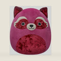 Squishmallows Original 8in Olivieri the Maroon Raccoon with Velvet Accents – Official Jazwares Plush (Little)