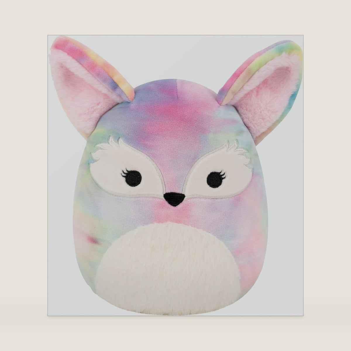 Squishmallows Original 8in Paulette the Rainbow Tie-Dye Fennec Fox – Official Jazwares Plush (Little)