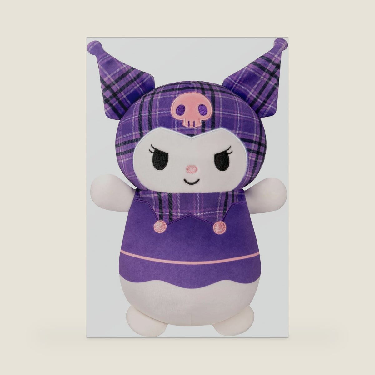Squishmallows Original 10in Plaid Kuromi HugMees – Ultrasoft Official Jazwares Plush (Medium-Sized)