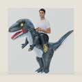 Inflatable Raptor Riding Dinosaur Costume Adult Blow Up Velociraptor Dino