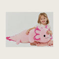 BENINY 39 Inch Pink Axolotl Plush Pillow, Giant Stuffed Animal