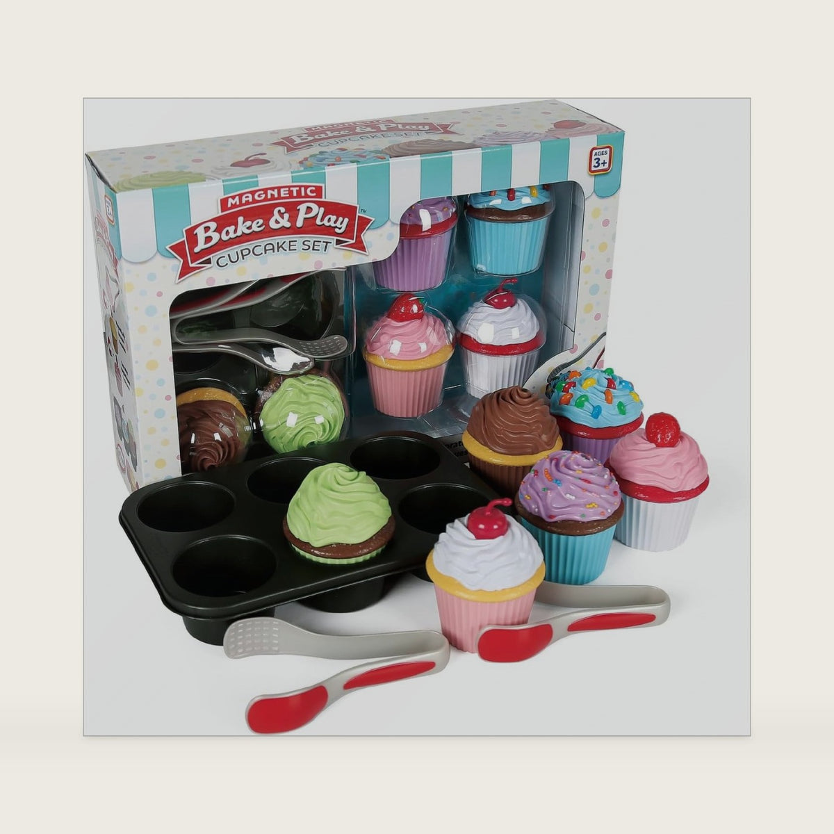 Popular Playthings Magnetic Bake & Play Cupcakes Set, Deluxe