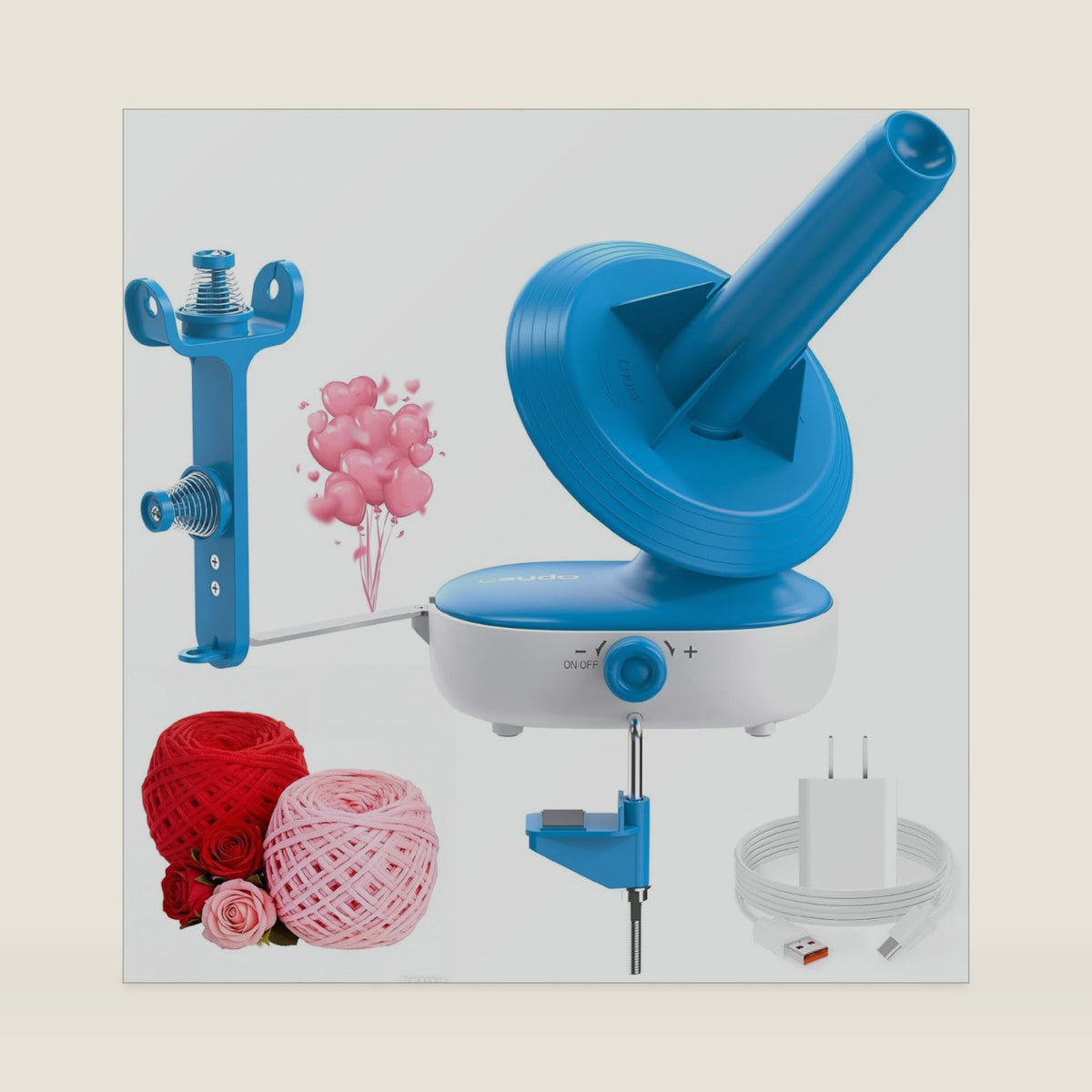 Caydo A1 Max Electric Yarn Winder, 10oz Large Capacity Auto Yarn Spinner