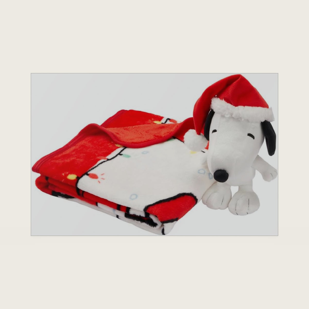 Peanuts Snoopy Holiday & Christmas Kids Bedding Super Soft Plush Pillow and Throw 2 Piece Set, 40 in x 50 in ( Product) by Franco