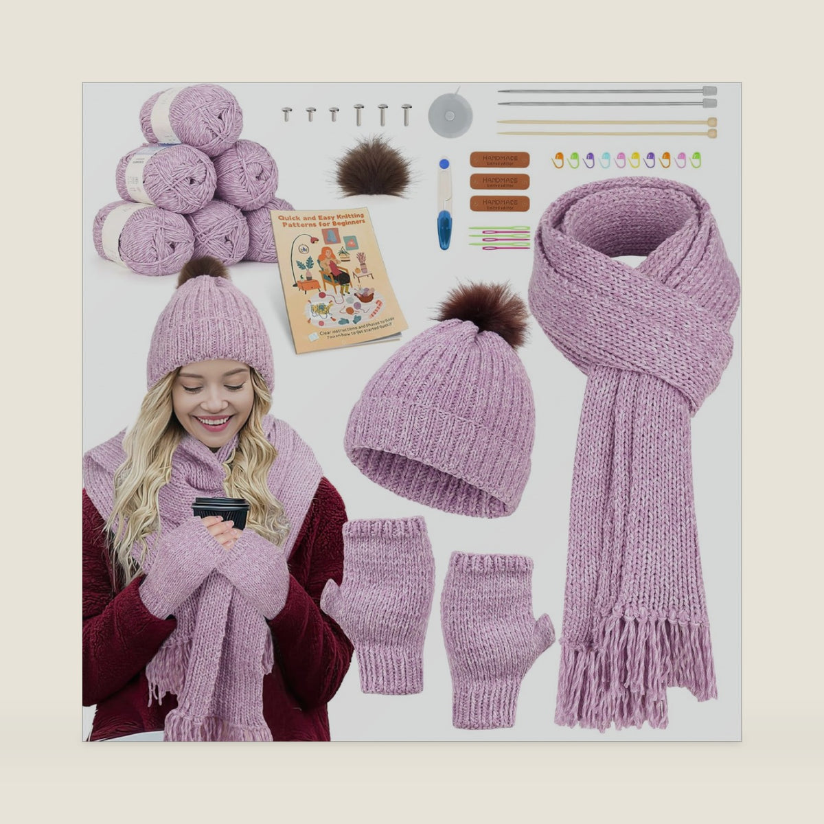 Katech Knitting Kit for Beginners Adults-Beginners Knitting Kit for Kids